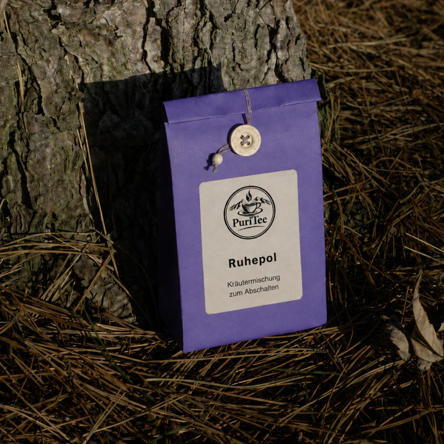 PuriTee Ruhepol loose herbal blend package